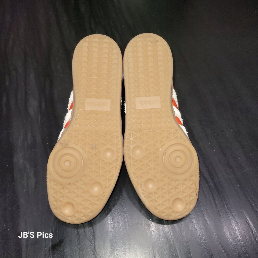 Adidas Samba OG Originals Women's Collegiate Orange & Cream White Gum Sneakers - Picture 10 of 16